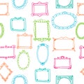 Seamless pattern with colorful frames Royalty Free Stock Photo