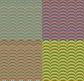 Seamless Pattern with Colorful Geometric Waves Royalty Free Stock Photo