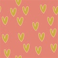 Seamless pattern with colorful hearts for Valentine day. Vector