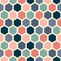 Seamless pattern, with colorful honeycomb decoration