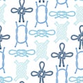 Seamless pattern with colorful marine knots.