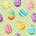 Seamless pattern with colorful painted easter eggs vector
