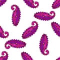 Seamless pattern of colorful paisley Royalty Free Stock Photo