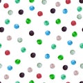 Seamless pattern with colorful polka dots Royalty Free Stock Photo