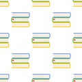 Colorful Books Flat Icon Seamless Pattern