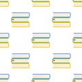 Colorful Books Flat Icon Seamless Pattern