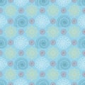 Seamless pattern with colorful seashells