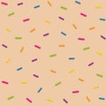 Seamless pattern colorful sprinkles Royalty Free Stock Photo