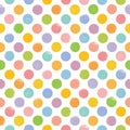 Seamless pattern with colorful stamp dots.