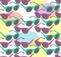 Seamless pattern with colorful sunglasses. Glasses pattern.