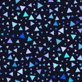Seamless pattern with colorful triangles