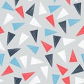 Seamless pattern with colorful triangles. Royalty Free Stock Photo