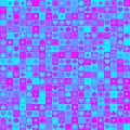 Seamless pattern colorful ultra violet and neon cyan halftones background