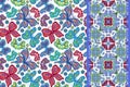 Seamless pattern with colorful vintage butterflies and flowers. Hand draw vector background Royalty Free Stock Photo