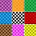 Seamless pattern, 9 colors of square in square Royalty Free Stock Photo