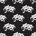 Seamless pattern with theatrical masks Royalty Free Stock Photo