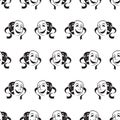 Seamless pattern with theatrical masks Royalty Free Stock Photo