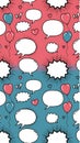 Seamless pattern comic speech bubbles vector illustration Royalty Free Stock Photo