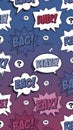 Seamless pattern comic speech bubbles vector illustration Royalty Free Stock Photo