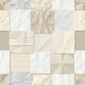 A seamless pattern composed of various squares featuring crumpled paper textures Royalty Free Stock Photo