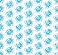 Seamless pattern. Conceptual polygonal crab. abstract vector illustration of low Poly style. stylized design element. Marine style