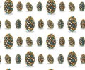 Seamless pattern of cones in applique style