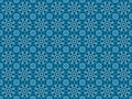 Seamless pattern consisting of circular and geometric shapes in blue and black arranged symmetrically. Royalty Free Stock Photo