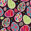 Seamless pattern consisting of Easter eggs