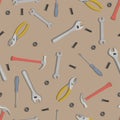 Seamless pattern with construction,home repair instruments. vector illustration Royalty Free Stock Photo