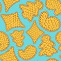 Seamless pattern of cookies