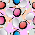 Seamless pattern, cosmetics for a make-up.