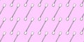 Seamless pattern of cotton bud, swab. Vector cosmetically, medical background and texture, doodle sketch style, isolated Royalty Free Stock Photo