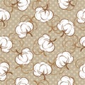 Seamless pattern with cotton buds