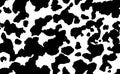 Seamless pattern. Cow skin or dalmatian fur or panda coat. Spots. Black and white.  Animal print, texture background. Royalty Free Stock Photo