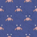 Seamless pattern crabs background.