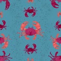 seamless pattern crabs