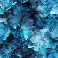 seamless pattern with cracked ice texture in winter on blue background Royalty Free Stock Photo