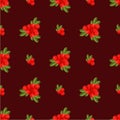 Seamless pattern with cranberry.