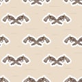 Seamless pattern with crossed cowboy revolvers. Royalty Free Stock Photo