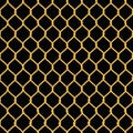 Seamless pattern with crossed golden chains.