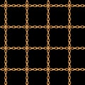 Seamless pattern with crossed golden chains