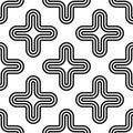 Seamless pattern of crosses on white background. Geometric alternating texture Royalty Free Stock Photo