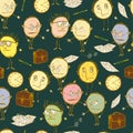 Seamless pattern from a crowd of scientists