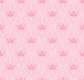 Seamless pattern with crowns