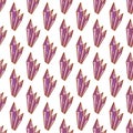 Seamless pattern with crystal purple diamond. Vector print Royalty Free Stock Photo