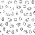 Seamless pattern crystals, vector illustration, hand drawing