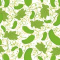 Seamless pattern, cucumbers