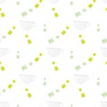 Seamless pattern with cup and teabag