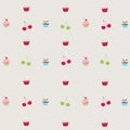 Seamless pattern cupcakes