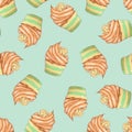 Seamless pattern. Cupcakes for St. Patrick's Day Royalty Free Stock Photo